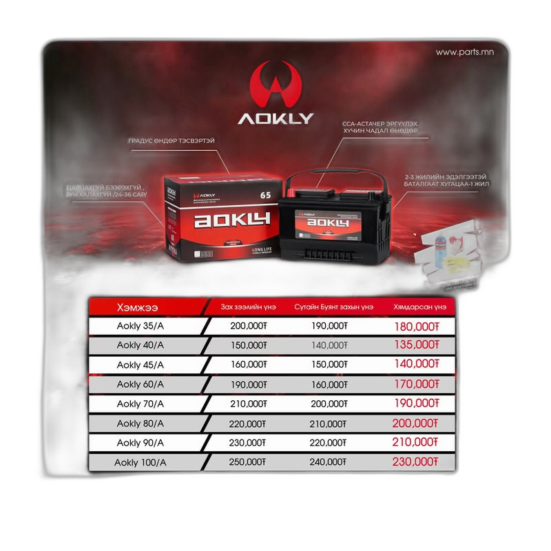 Aokly 75A аккумулятор